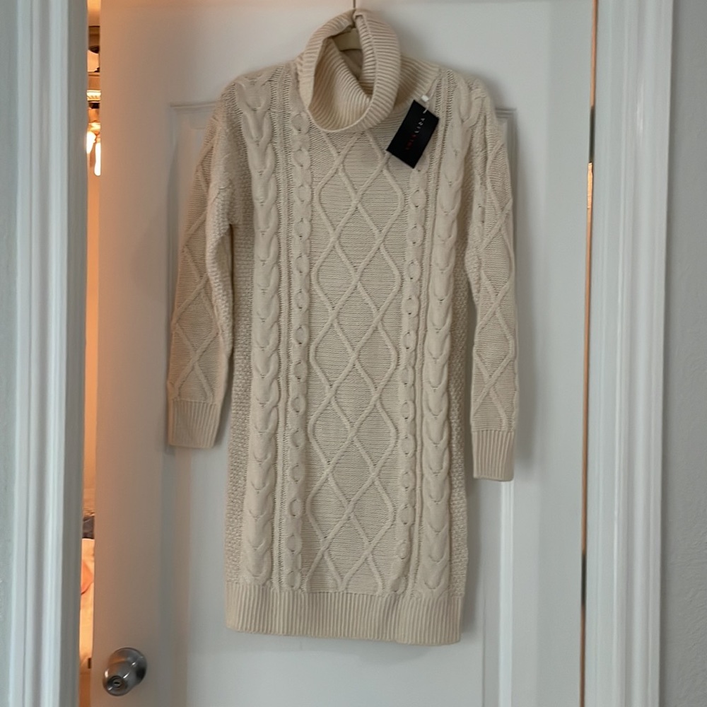 Cream winter dress
